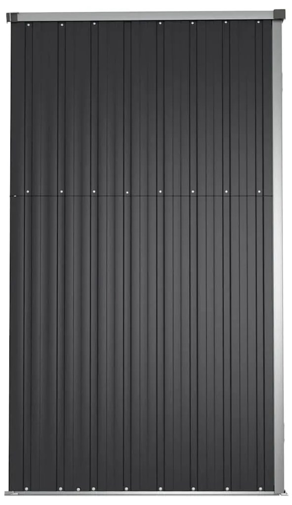 vidaXL Αποθήκη Εργαλείων Κήπου Ανθρακί 161x89x161 εκ. Γαλβαν. Ατσάλι