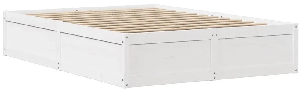 vidaXL Σκελετός Κρεβ. Χωρίς Στρώμα Λευκό 140x200 εκ Μασίφ Πεύκο
