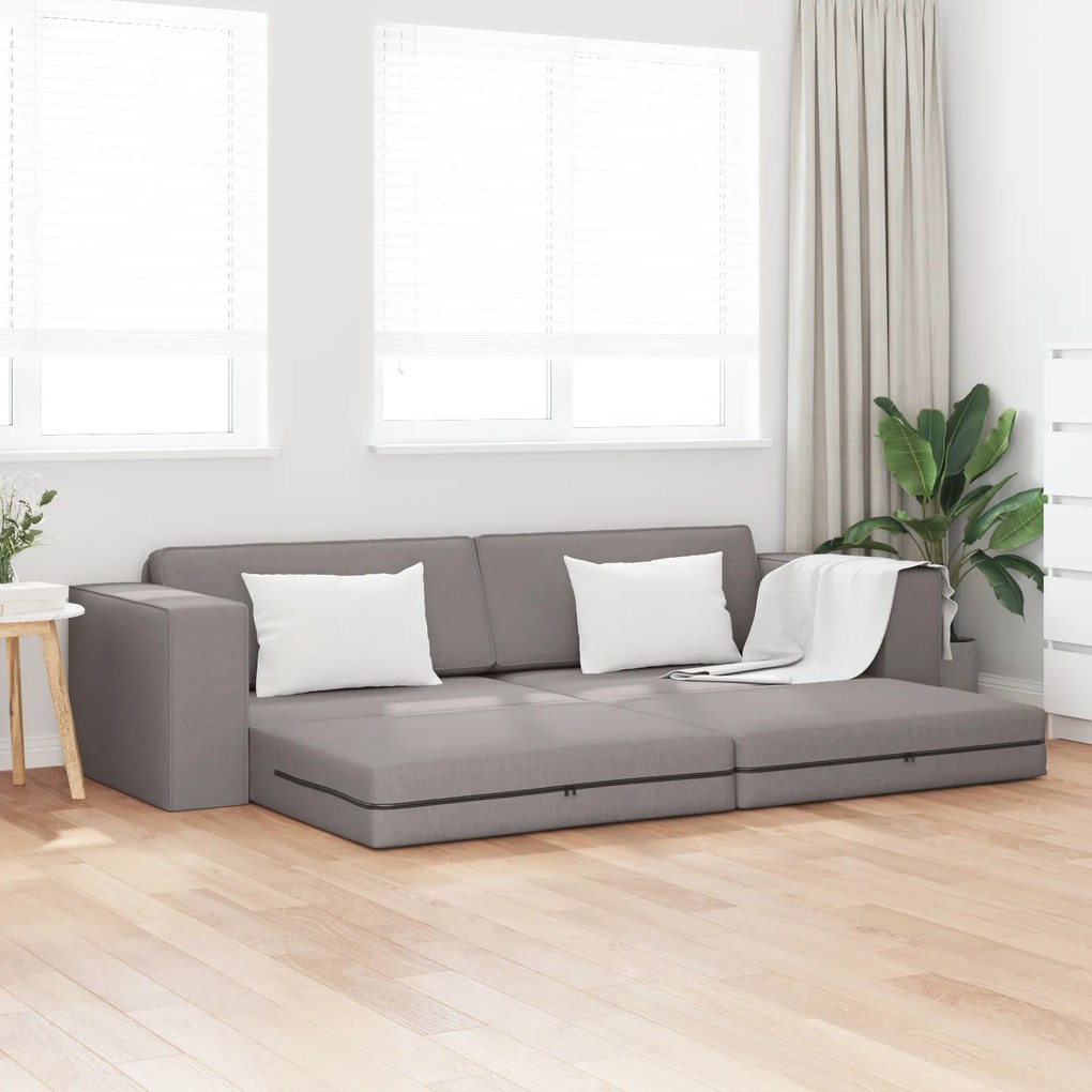 vidaXL Καναπές Δαπέδου 2 σε 1 Ταούπ 245x150x60.5 εκ. Ύφασμα