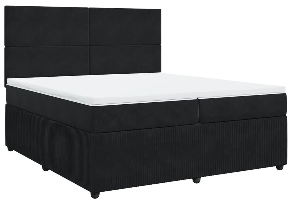 ΚΡΕΒΑΤΙ BOXSPRING ΜΕ ΣΤΡΩΜΑ ΜΑΥΡΟ 200X200 ΕΚ. ΒΕΛΟΥΔΙΝΟ 3292426