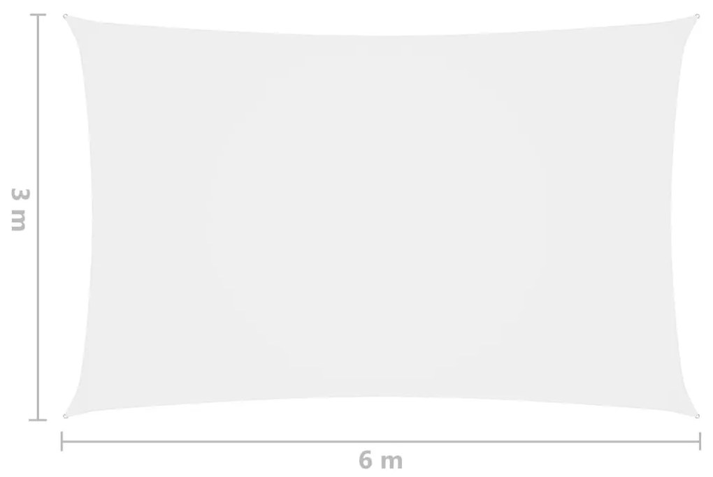 Πανί Σκίασης Ορθογώνιο Λευκό 3 x 6 μ. από Ύφασμα Oxford - Λευκό