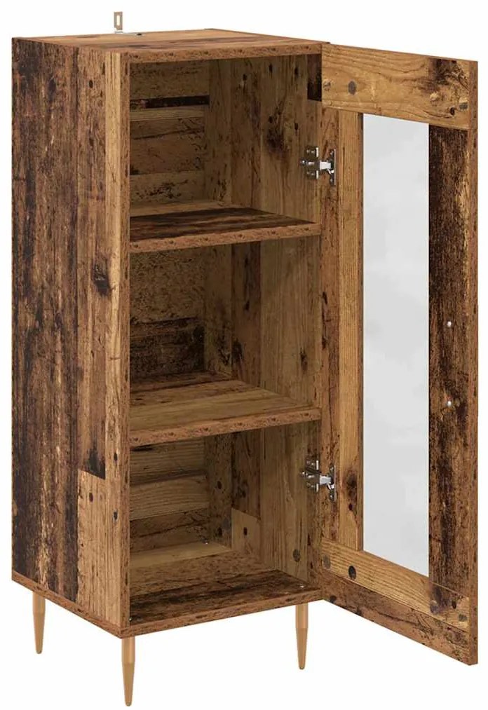 vidaXL Πλαϊνό γραφείο Παλαιό ξύλο 34 x 34.5 x 90 εκ Επεξεργασμένο ξύλο