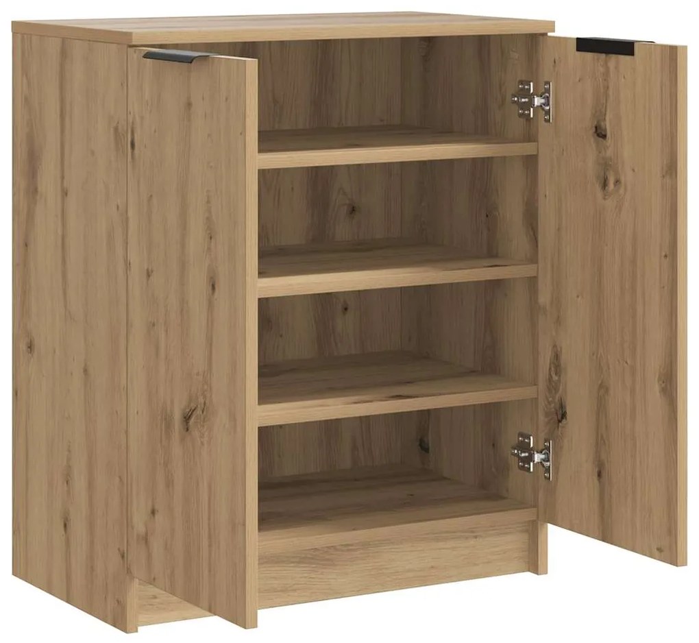 vidaXL Παπουτσοθήκη Αρτισιανή Δρυς 59x35x70 εκ. Επεξ. Ξύλο