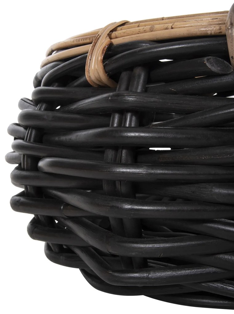 ΚΑΛΑΘΙ ΔΑΠΕΔΟΥ POTTS HM4378 ΜΑΥΡO&amp;ΦΥΣΙΚΟ ΧΡΩΜΑ- CL RATTAN Φ62x36Yεκ.