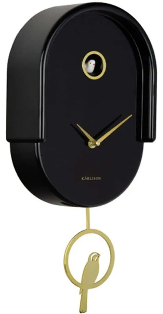 Ρολόι Τοίχου Tweet KA6069BK 8,5x42cm Black Karlsson ABS