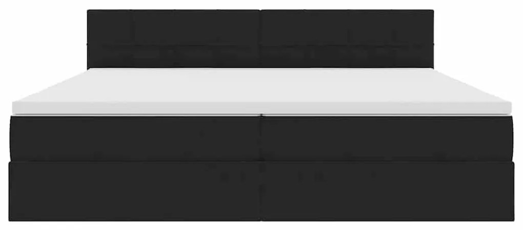 vidaXL Κρεβάτι με αποθηκευτικό χώρο και LED Μαύρο 200 x 200 cm Βελούδο