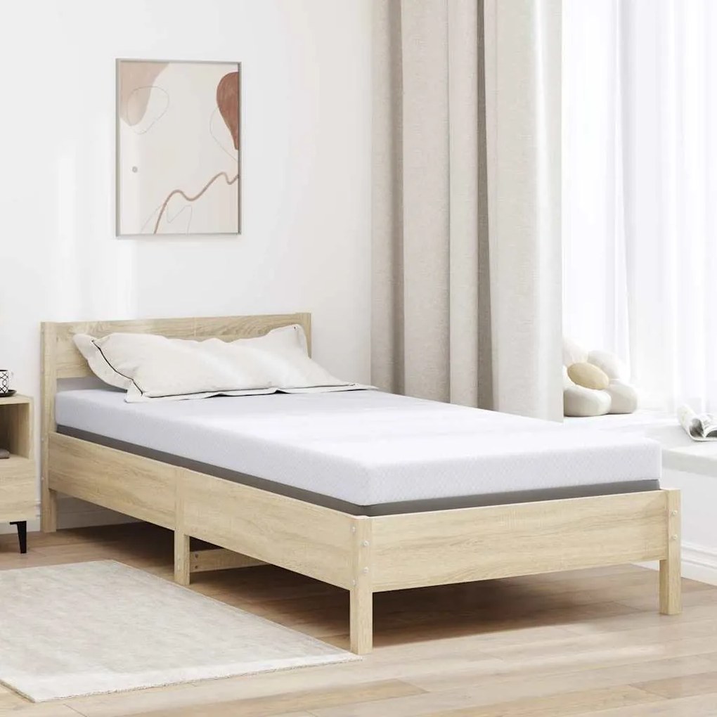 vidaXL Στρώματα Λευκό 100 x 200 cm 100% ύφασμα πολυεστέρα με τζακάρ