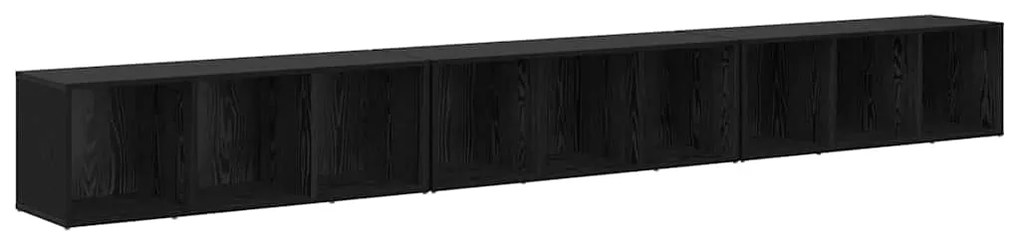 vidaXL Σετ επίπλου τηλεόρασης 3 pcs Μαύρη Οξυά 37 x 35 x 107,5 εκ