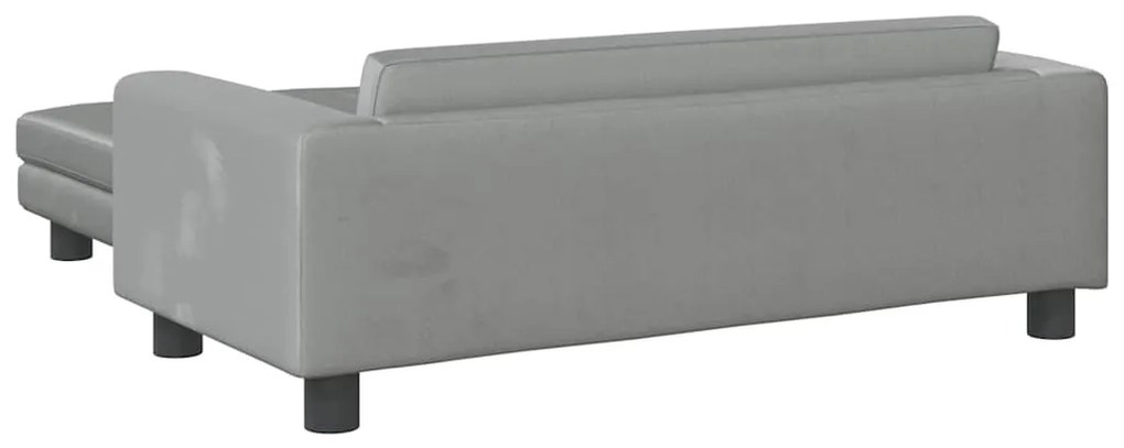 vidaXL Καναπές Παιδικός με Υποπόδιο Αν. Γκρι 100x50x30 εκ. Βελούδινος