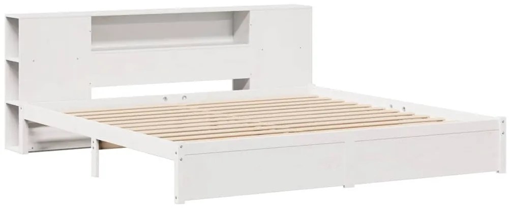 vidaXL Κρεβάτι Βιβλιοθήκη Χωρίς Στρώμα 180x200 εκ Μασίφ Ξύλο Πεύκου