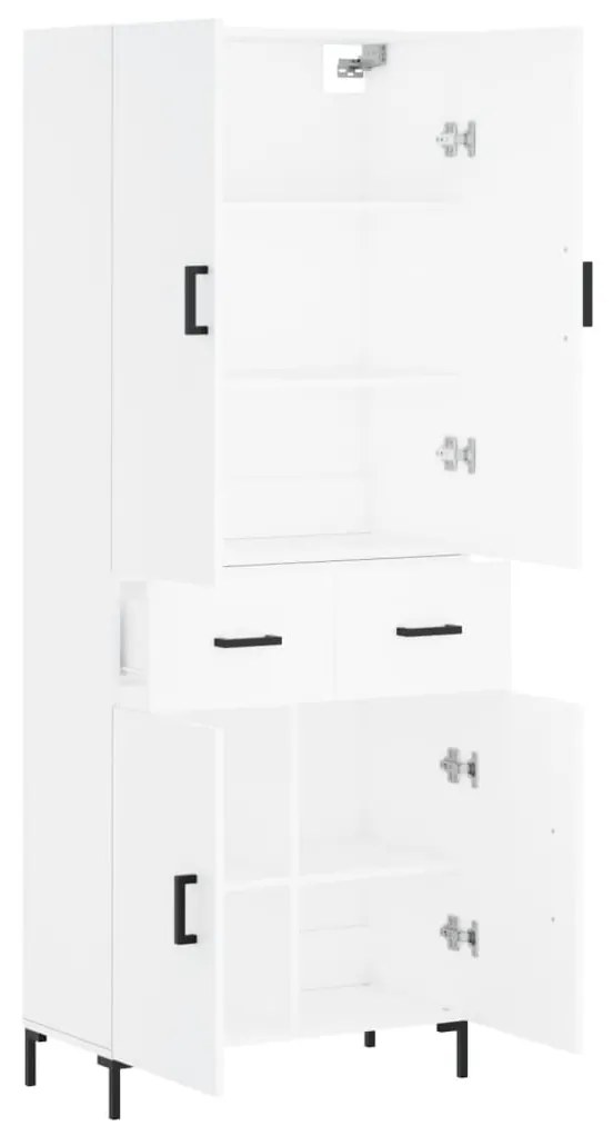 vidaXL Ντουλάπι Λευκό 69,5x34x180 εκ. από Επεξεργασμένο Ξύλο