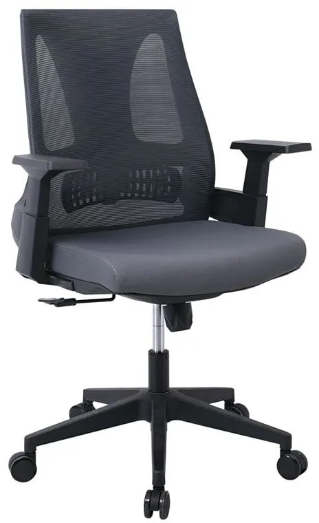 BF8760 Πολυθρόνα Γραφείου, Mesh Γκρι, Ύφασμα Γκρι