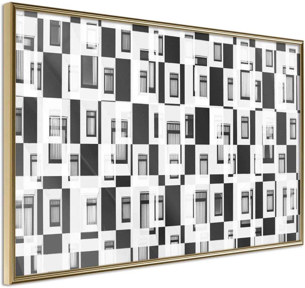 Αφίσα - Modern Public Housing - 45x30 - Χρυσό - Χωρίς πασπαρτού