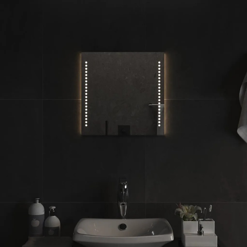 vidaXL Καθρέφτης Μπάνιου με LED 40x40 εκ.