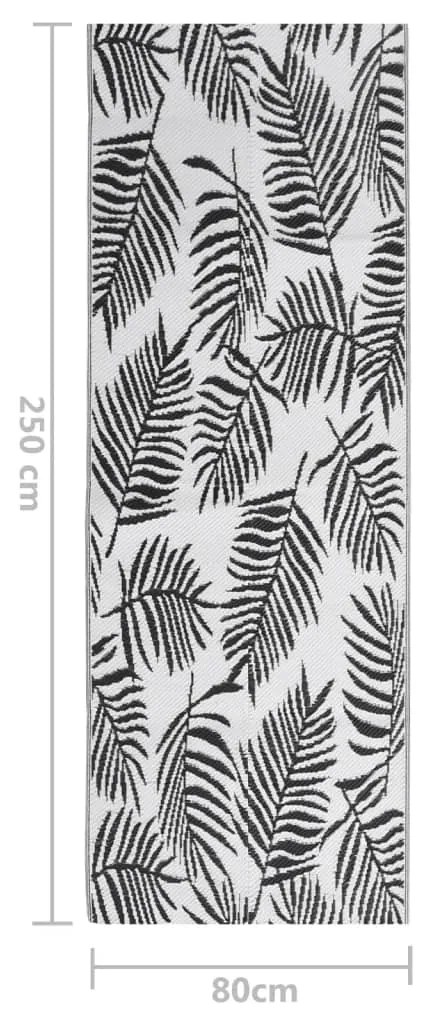 Χαλί εξωτερικού χώρου ARAKIL Μαύρο 80x250 cm PP 317012