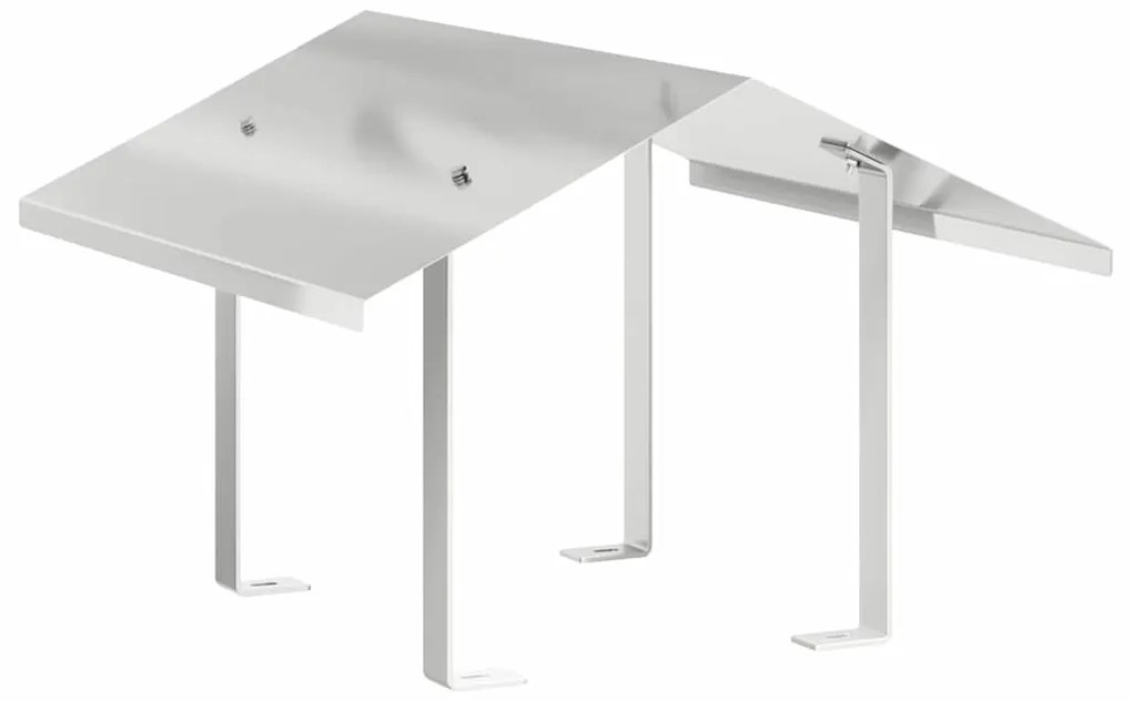 vidaXL Καπνοδόχος Ασημί 50 x 50 x 37 εκ Ανοξείδωτο ατσάλι