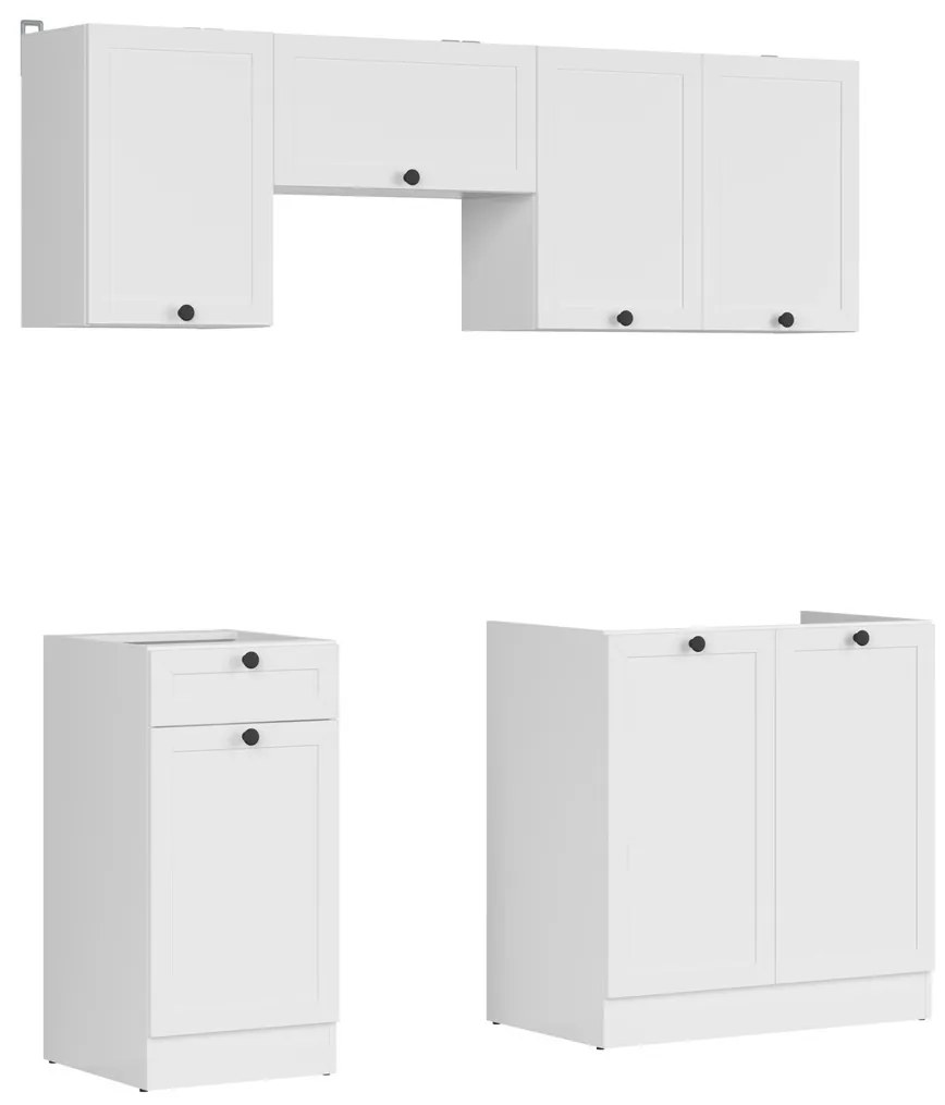 Σετ κουζίνας Boston DS121, 180x47cm, 70 kg, Ινοσανίδες μέσης πυκνότητας, Πλαστικοποιημένη μοριοσανίδα | Epipla1.gr