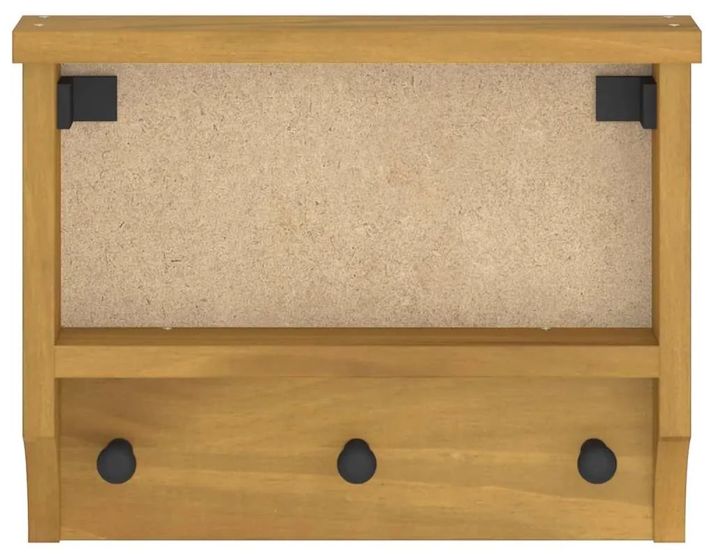 vidaXL Επίτοιχη κρεμάστρα παλτών SANDNES 45x12x35 εκ.Πεύκο μασίφ ξύλο