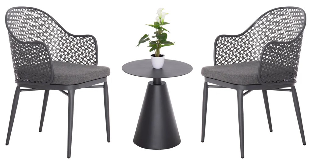 ΣΕΤ LOUNGE 3TMX ΕΞ.ΧΩΡΟΥ OREGO HM21106.01 ΑΛΟΥΜΙΝΙΟ ΣΕ ΣΚΟΥΡΟ ΓΚΡΙ