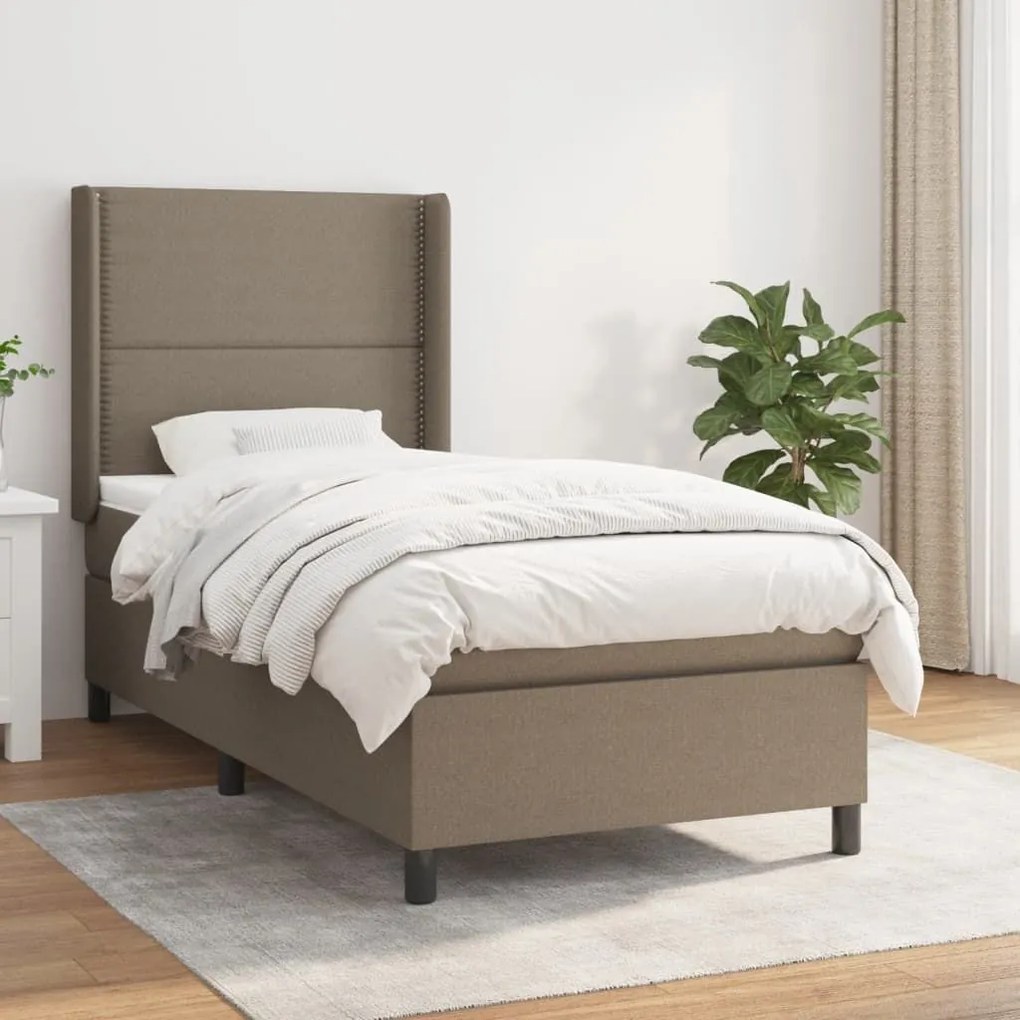 ΚΡΕΒΑΤΙ BOXSPRING ΜΕ ΣΤΡΩΜΑ TAUPE 90X200 ΕΚ. ΥΦΑΣΜΑΤΙΝΟ 3131325