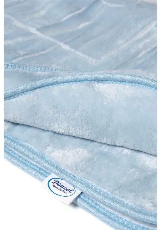 Κουβέρτα Κούνιας Βελουτέ Ανάγλυφη Bebe Sweet Bear 11 Baby Blue 110x140 - Dimcol