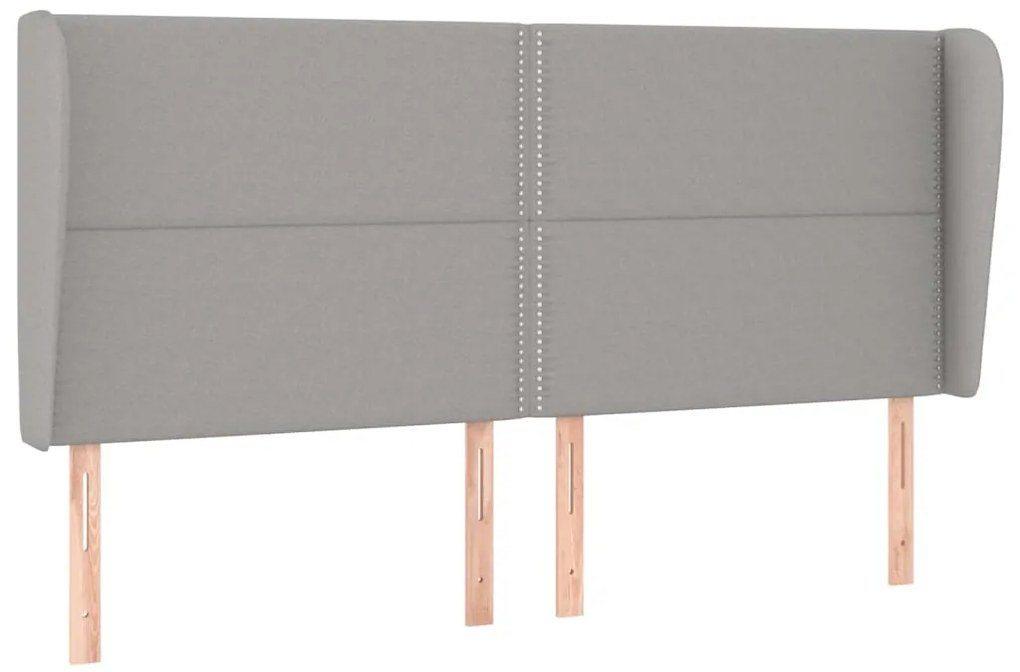 vidaXL Κρεβάτι Boxspring με Στρώμα Ανοιχτό Γκρι 180x200 εκ. Υφασμάτινο