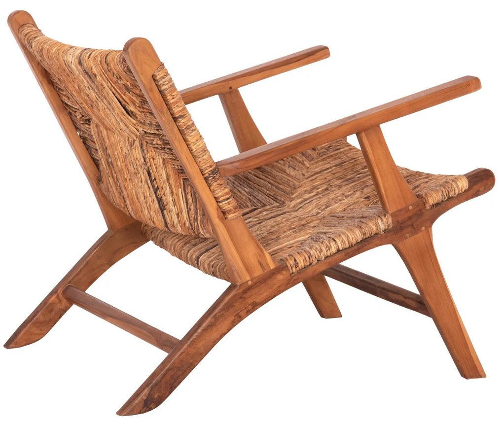 Καρέκλα - Πολυθρόνα TONDO C9914 Ξύλο TEAK - Ψάθα απο σχοινί Μπανάνας Φυσικό 69x74x68Υ εκ. 69x74x68 εκ.