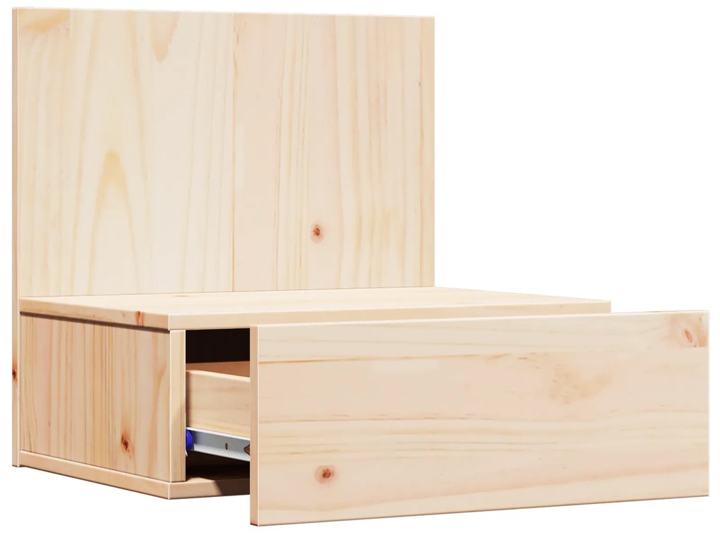 vidaXL Κομοδίνο με συρτάρι Καφέ 42 x 32.5 x 40 εκ Μασίφ ξύλο πεύκου