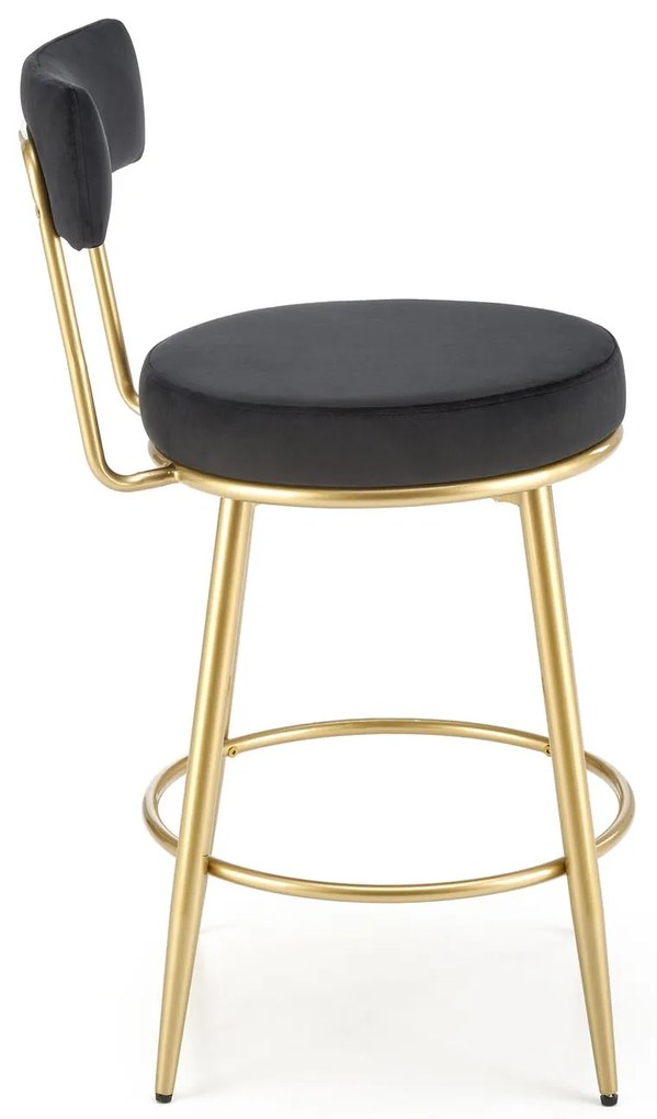 H115 bar stool, black / gold