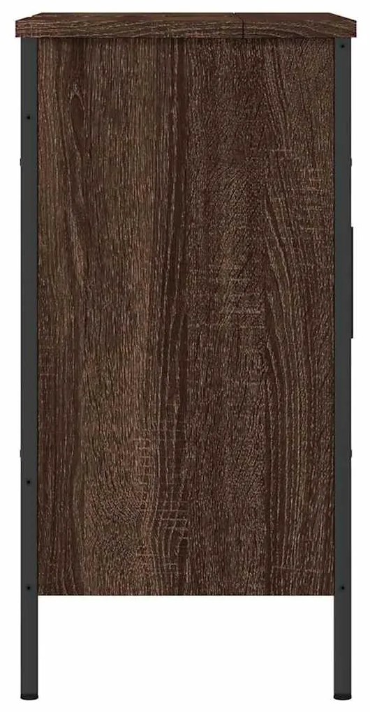 vidaXL Ντουλάπι Νιπτήρα Μπάνιου Καφέ Δρυς 60x30x60 εκ. Επεξ. Ξύλο
