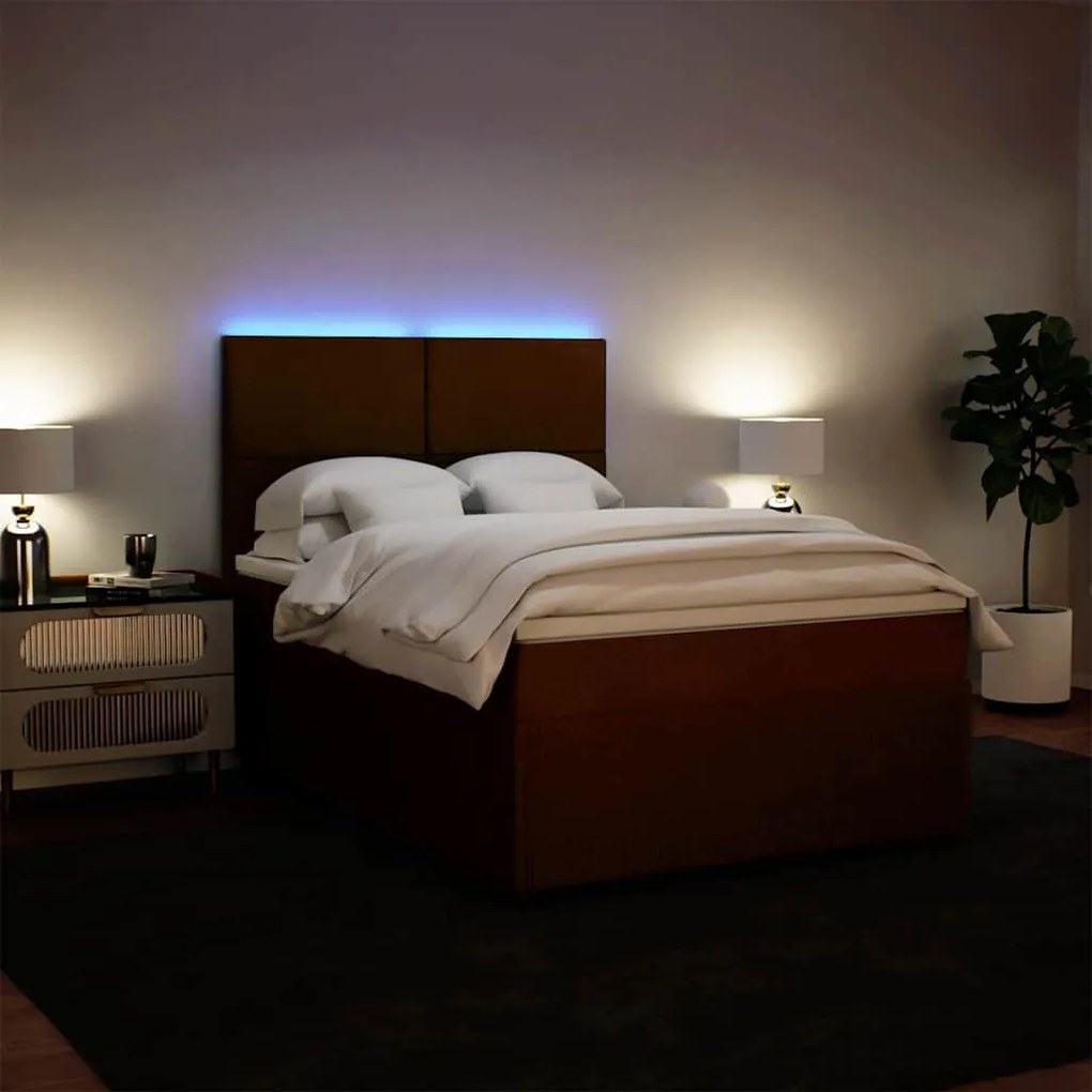 vidaXL Κρεβάτι Boxspring με Στρώμα Ροζ 140x190 εκ. Βελούδινο