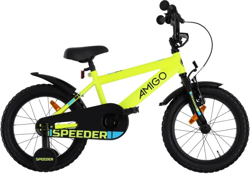 Speeder 16 Inch 27 cm Boys Coaster Brake YellowBlackAMIGO