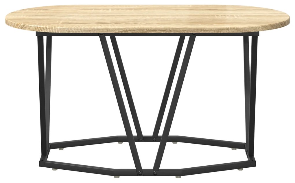 vidaXL τραπεζάκι σαλονιού από δρυς Sonoma 80x40x40,5 cm από ξύλο και μέταλλο