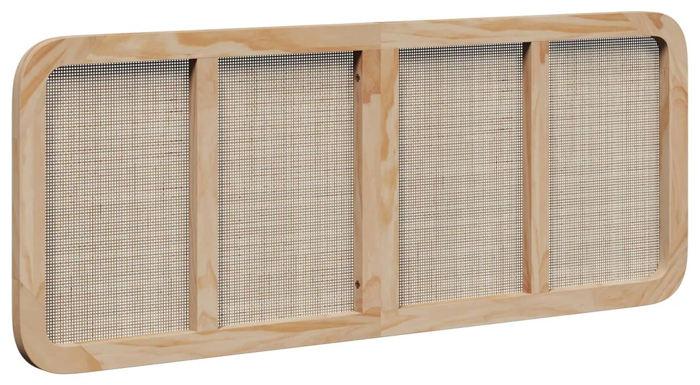 vidaXL Κεφαλάρι με κεφαλάρι Φυσικό 140 x 55 x 3 εκ. Ρατάν