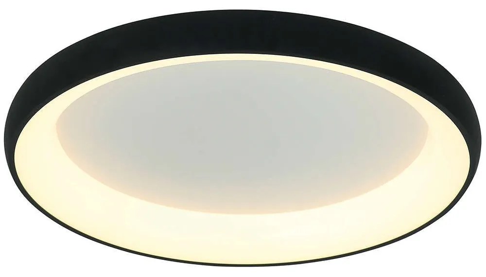 Φωτιστικό Οροφής - Πλαφονιέρα 2048 Led 3000K 50W Φ60cm Sandy Black Αλουμίνιο,Ακρυλικό