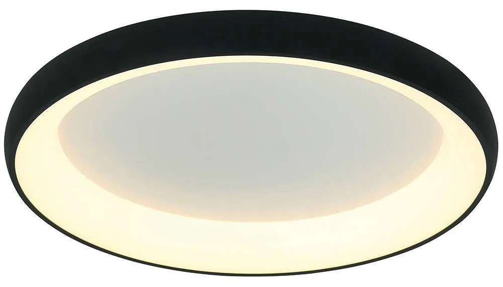 Φωτιστικό Οροφής - Πλαφονιέρα 2048 Led 3000K 50W Φ60cm Sandy Black Aluminum,Acrylic