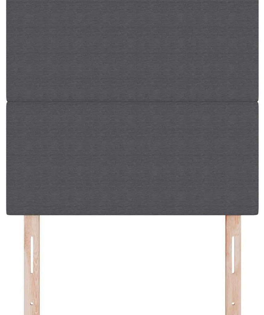 vidaXL LED κεφαλάρι με φώτα λωρίδας LED Σκούρο γκρι 80 cm ύφασμα