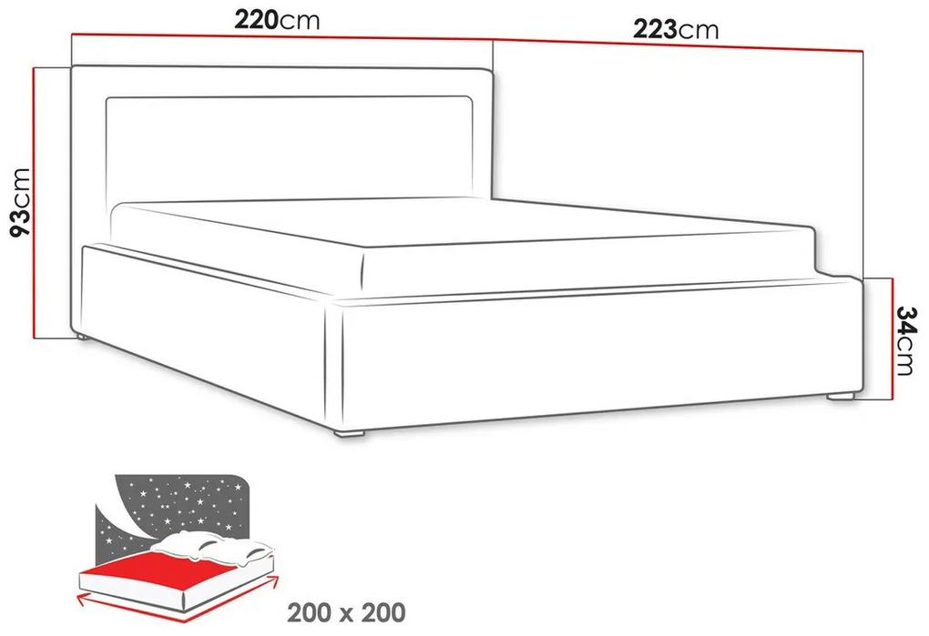 Κρεβάτι Pomona 102, Διπλό, Ανοιχτό καφέ, 200x200, Ταπισερί, Τάβλες για Κρεβάτι, 220x223x93cm, 105 kg | Epipla1.gr