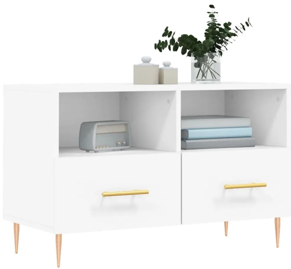 vidaXL Έπιπλο Τηλεόρασης Λευκό 80 x 36 x 50 εκ. από Επεξεργασμένο Ξύλο