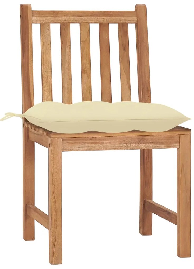 vidaXL Καρέκλες Κήπου 8 τεμ. από Μασίφ Ξύλο Teak με Μαξιλάρια