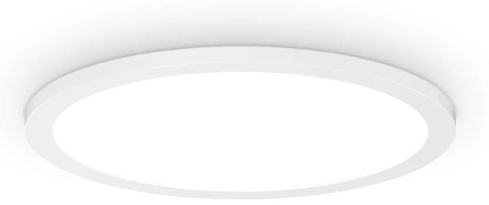 Φωτιστικό Οροφής - Πλαφονιέρα Fly Slim 306643 35x4,2cm 18W 3000K 2650Lm White Ideal Lux Metal,Aluminum