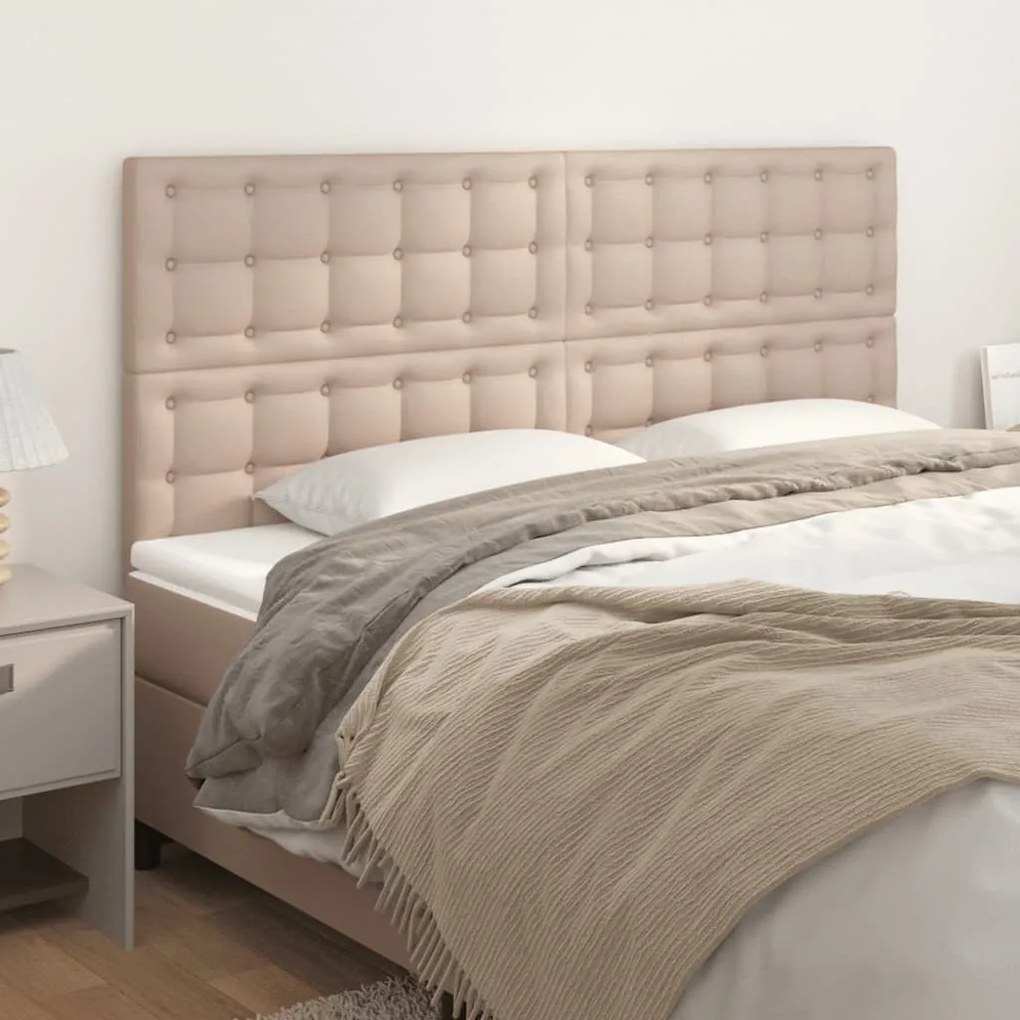 vidaXL Κεφαλάρι Καπουτσίνο 180x5x118/128 εκ. από Συνθετικό Δέρμα