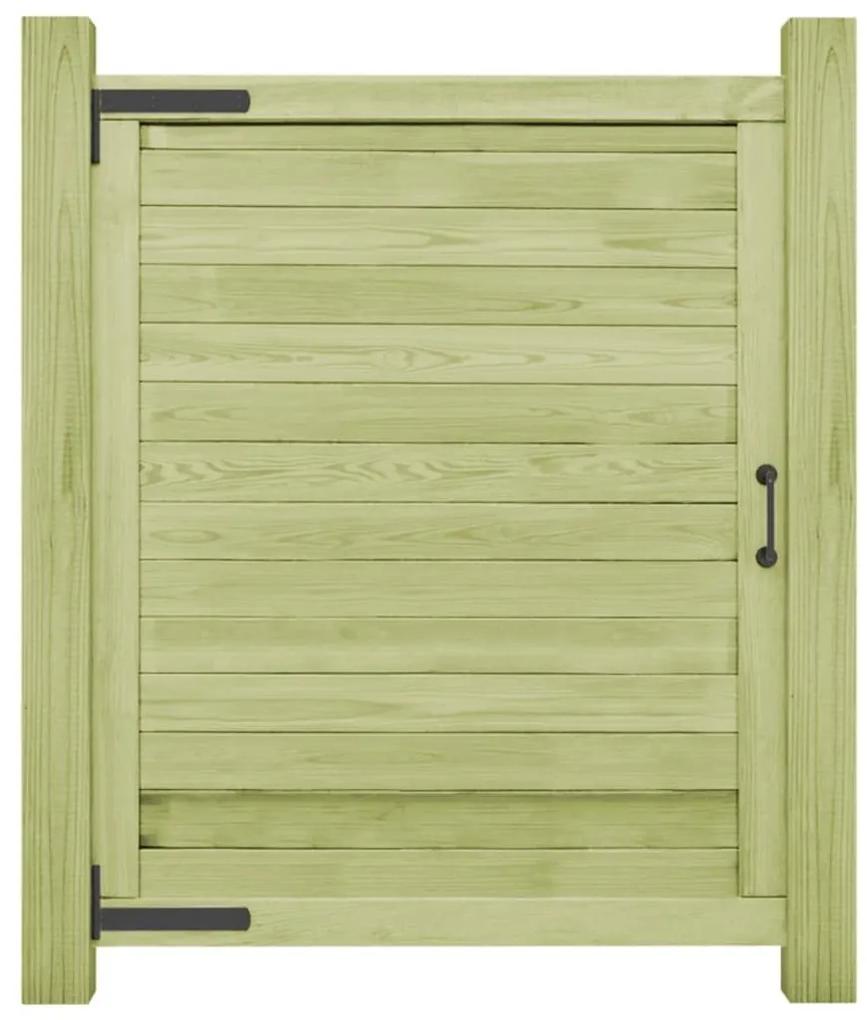 Πόρτα Φράχτη 125 x 100 εκ. από Εμποτισμένο Ξύλο Πεύκου - Πράσινο
