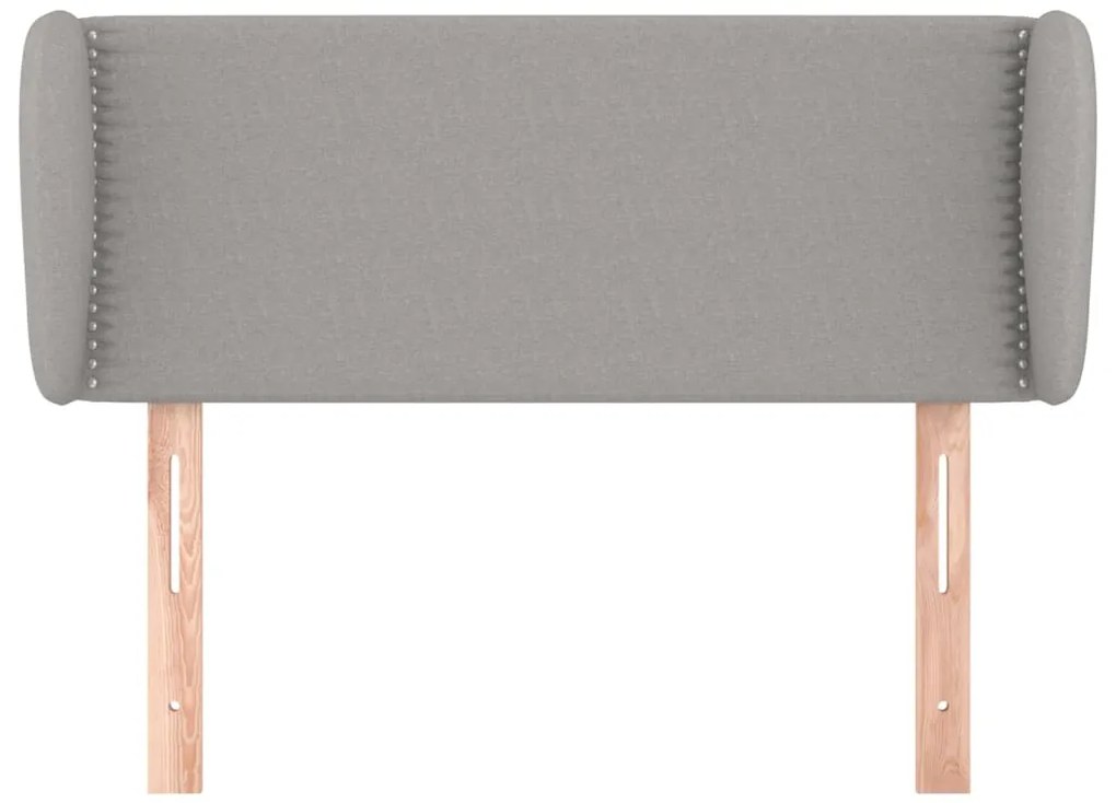 vidaXL Κεφαλάρι με Πτερύγια Ανοιχτό Γκρι 93x23x78/88 εκ. Υφασμάτινο