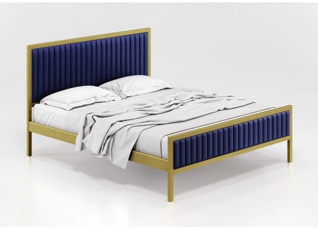 KPS-QUEEN BED EΛΛΗΝΙΚΗΣ ΚΑΤΑΣΚΕΥΗΣ ΜΕΤΑΛΛΟ-ΥΦΑΣΜΑ 150Χ200ΕΚ