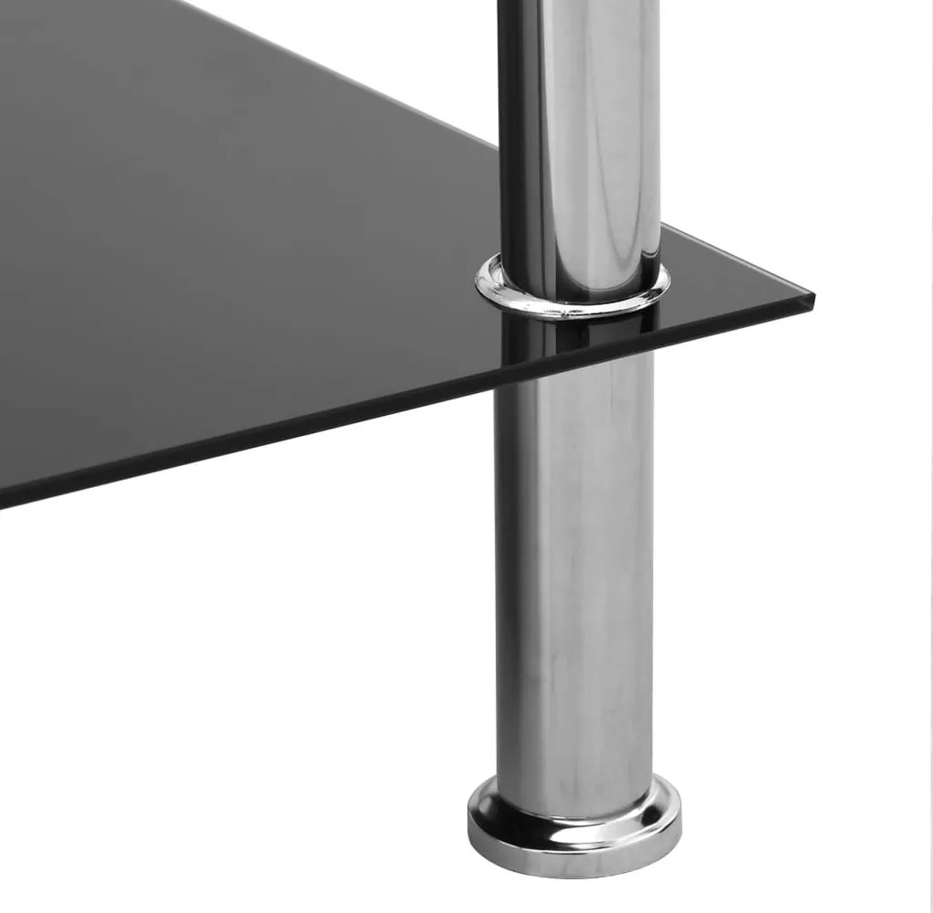 vidaXL Τραπέζι Βοηθητικό Διαφανές 45 x 50 x 45 εκ. από Ψημένο Γυαλί