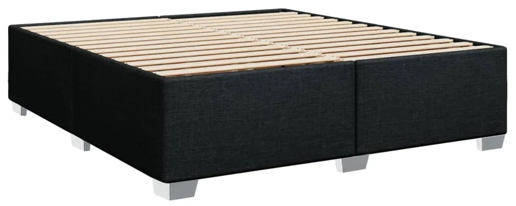 Κρεβάτι Boxspring με Στρώμα Μαύρο 200x200 εκ. Υφασμάτινο 3286011