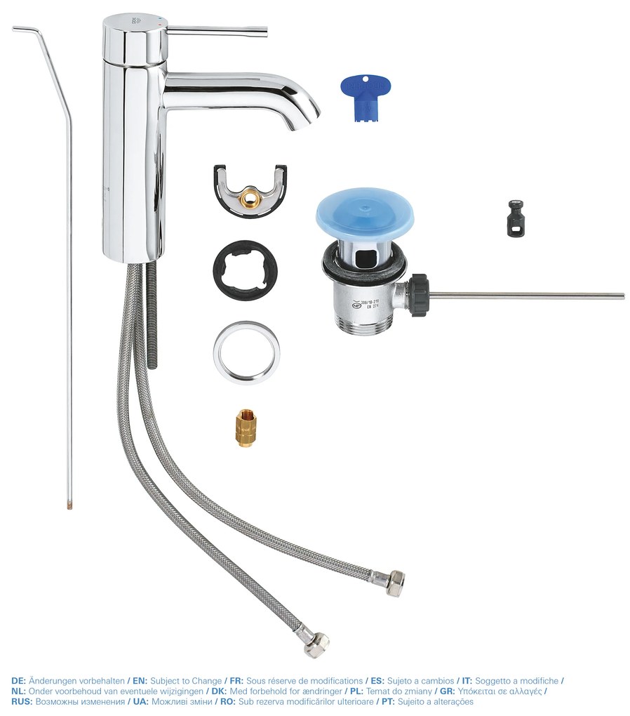 Μπαταρία νιπτήρος Grohe Essence New Cosmopolitan Small 10.2 εκ-Xruso Gualistero