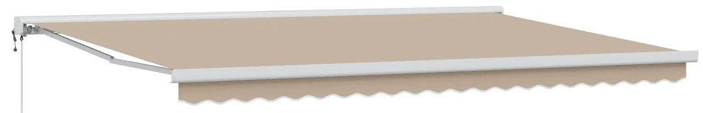 vidaXL Ανασυρόμενη Τέντα Μπεζ 500x300 cm