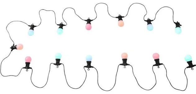 Διακοσμητική Γιρλάντα 20xLED 0,3W Μαύρο 9,5m IP44 3401 Globo Lighting-3401-Μαύρο 3401